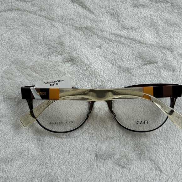 NWT-FENDI FF 0081 E1H Eyeglasses With Case & Authenticity card 52-20 / 140 - Picture 4 of 7